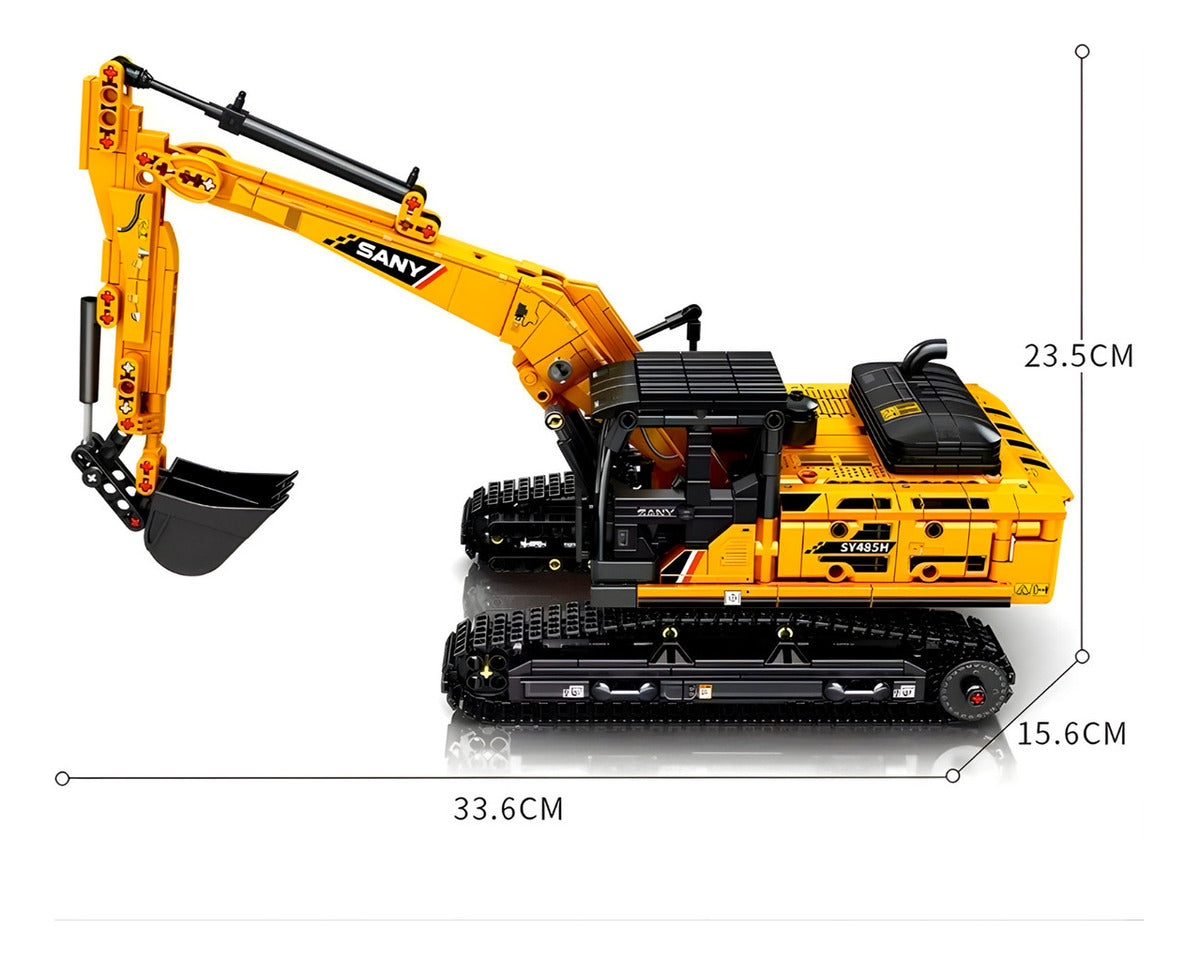 Juguete Armable Excavadora 1022 Pzs Didáctico Escala 1:26