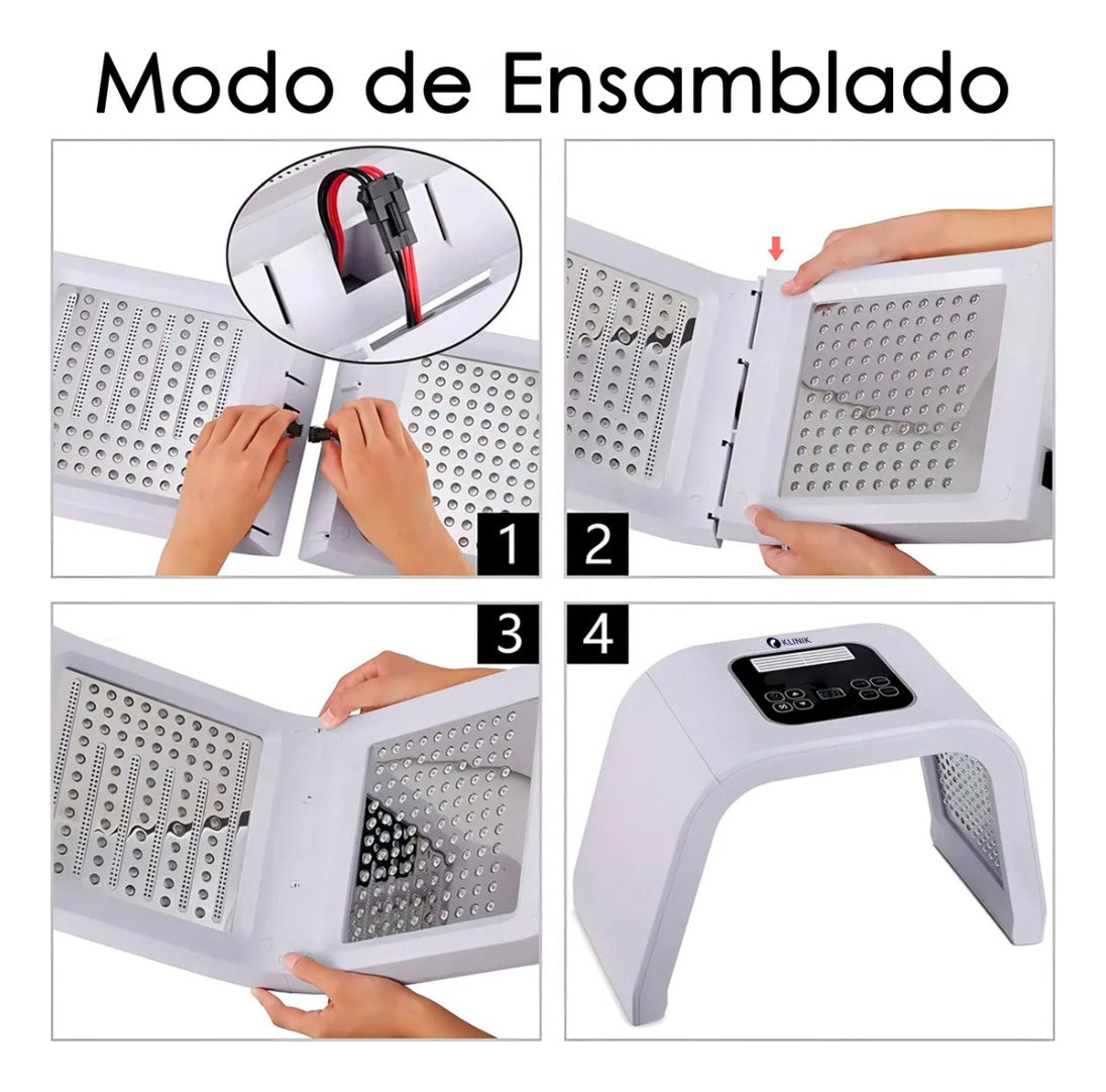 Lampara Cabina Fototerapia Facial De 7 Colores Con Lentes Y Con 287 Leds