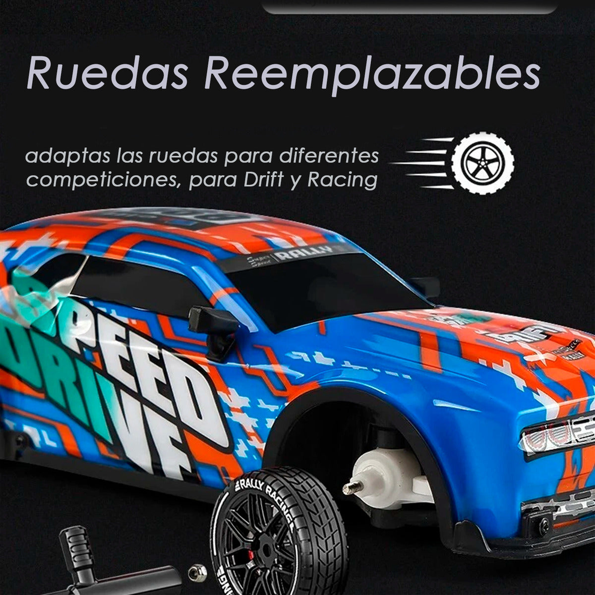 Auto Drift 4x4 Con Control Y Luces 2.4gz Speed Drive Dodge De 30cm