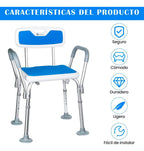 Silla Asiento De Ducha Adulto Seguridad Total Antideslizante 150kg