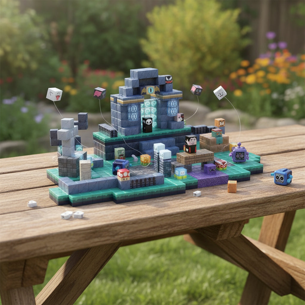 Bloques Magnéticos Tipo Minecraft Underworld 190pc Y 17 De Luz