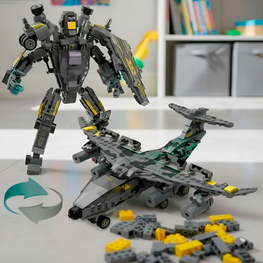 Juguete De Bloques De Construcción Avión Caza Robot De Batalla 549 Pcs