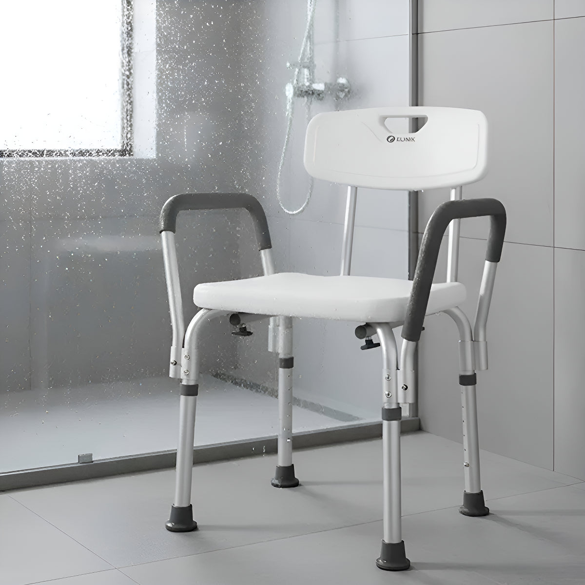 Silla Ducha Baño Respaldo Apoyabrazos Klinik