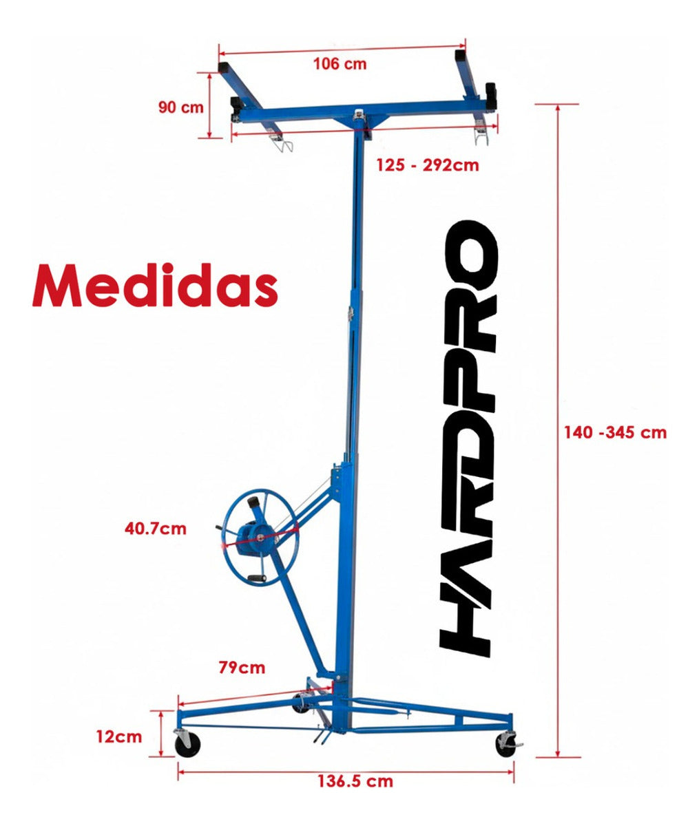 Elevador De Placas Paneles De Yeso Carton 3.3mtrs Andamio