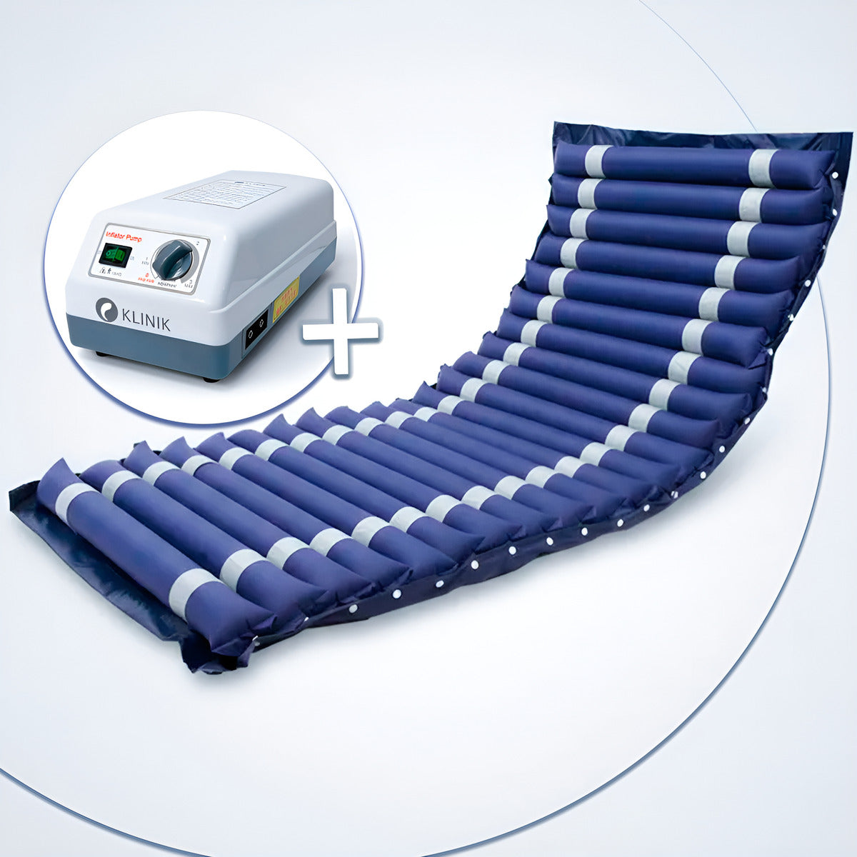Colchon Antiescaras Profesional Klinik Con Motor 135kg Tubular Azul