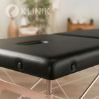 Camilla Cama Masajes Klinik 200kg Aluminio Plegable Acolchada Negro