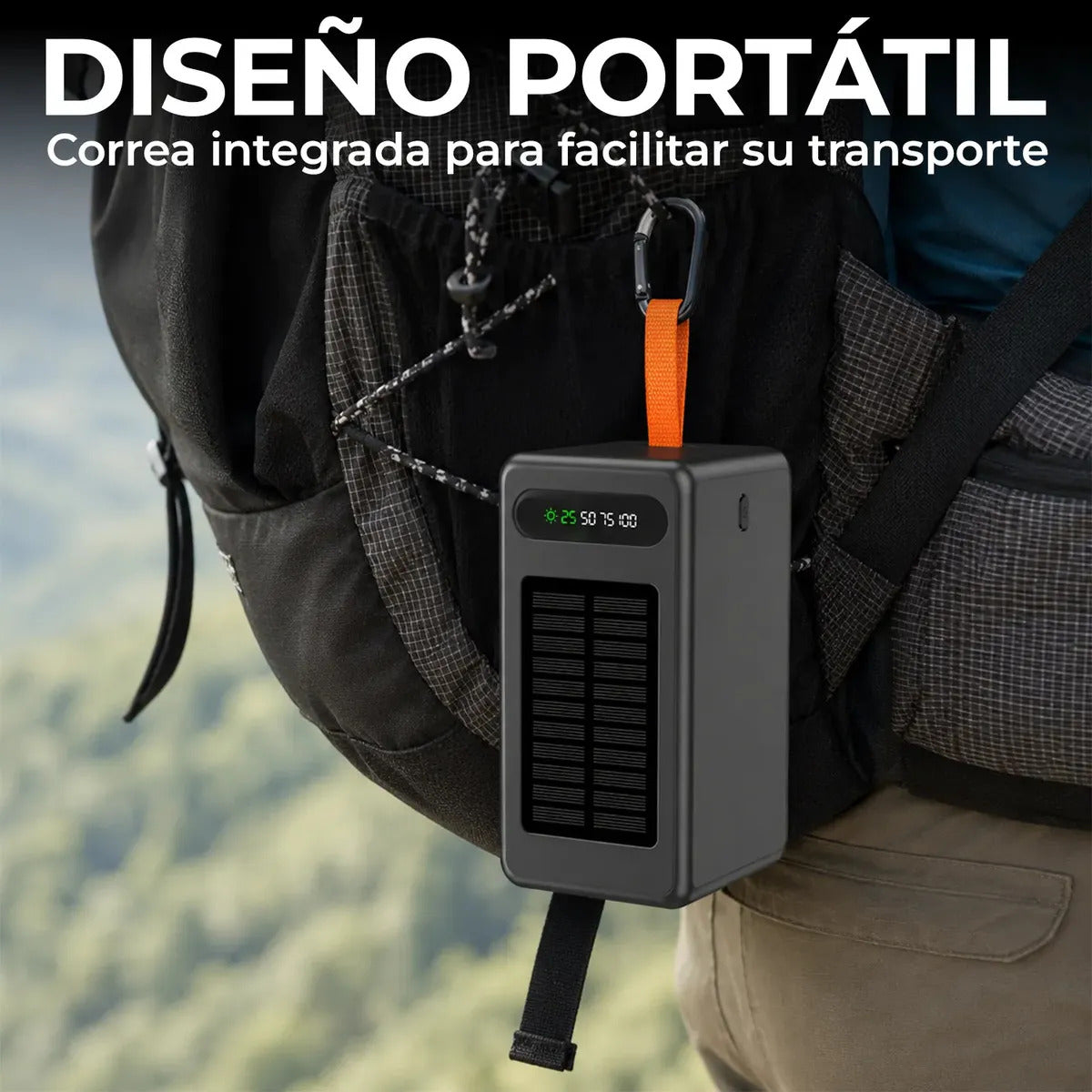 Power Bank Solar 80.000mah Bateria Portatil  Carga Rapida 22.5w