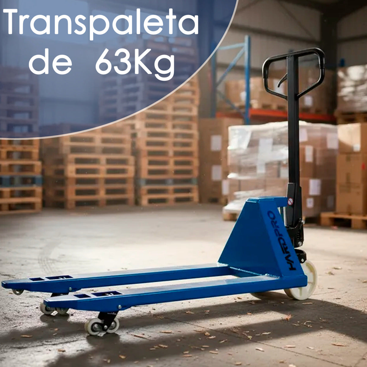 Transpaleta Manual De 3 Toneladas 685mm Hidraulica Hardpro
