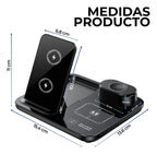 Cargador Magnetico Rapido Inalambrico 3 En 1 Portatil De 15watts