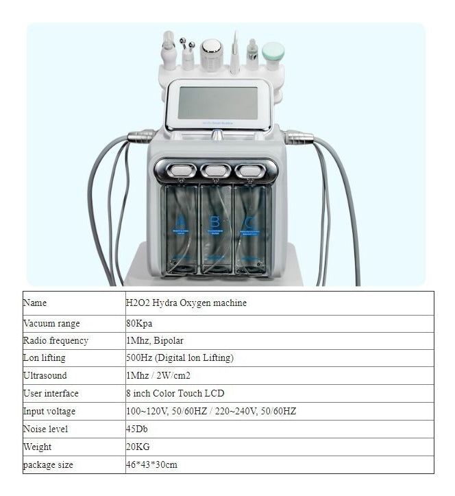 Máquina Hydrofacial 6 En 1 Profesional Dermoabrasión Klinik Mixta