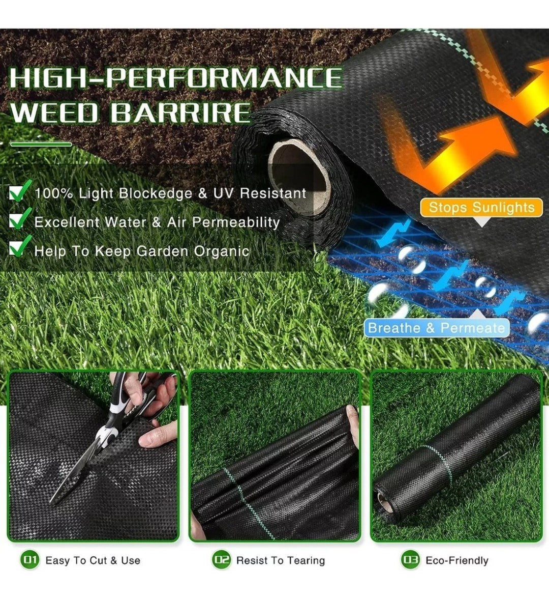 Malla Antimaleza De 2x100 Mts Tela Rollo Ground Cover Planta