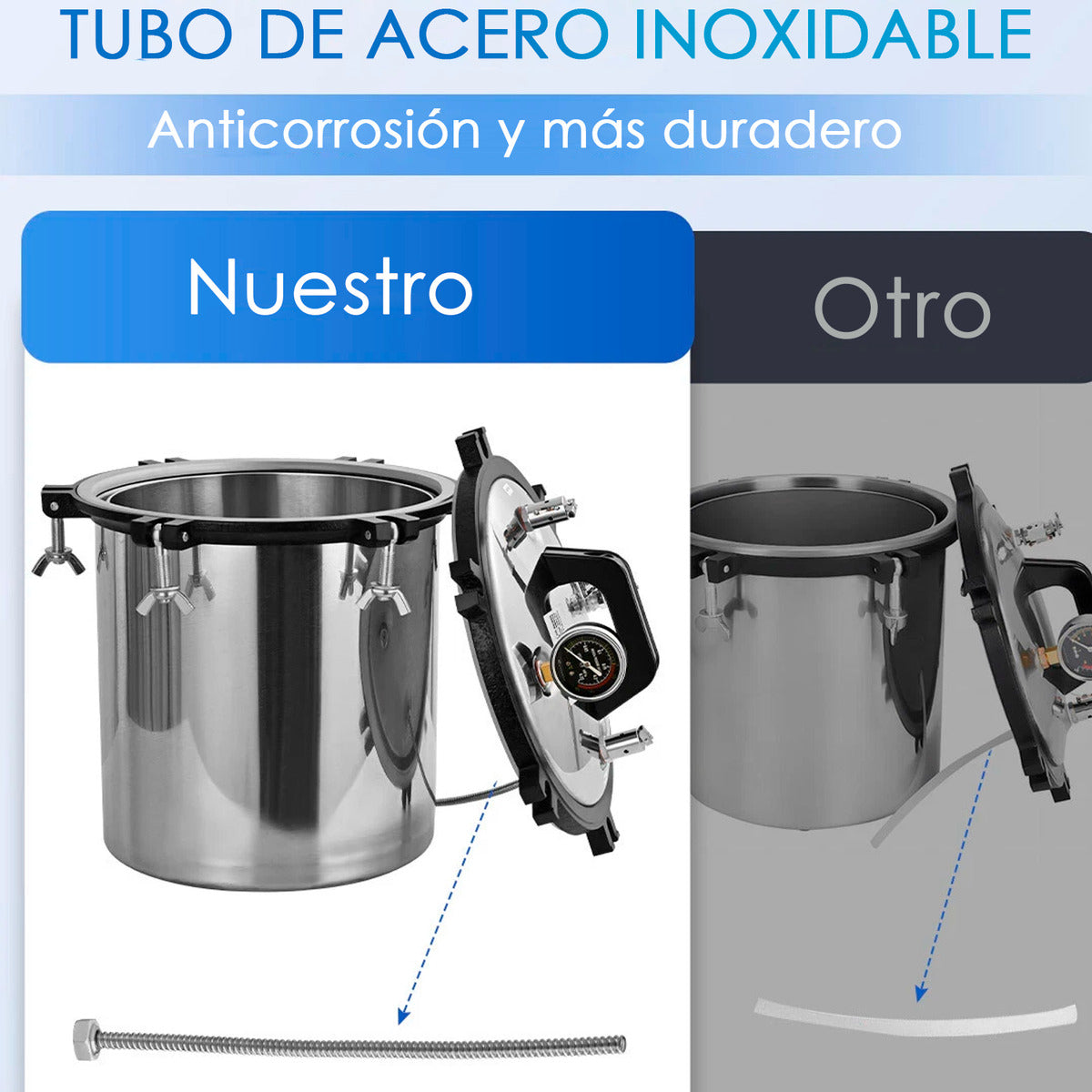 Esterilizador Autoclave Vertical Acero Inoxidable Grado Medico 18L