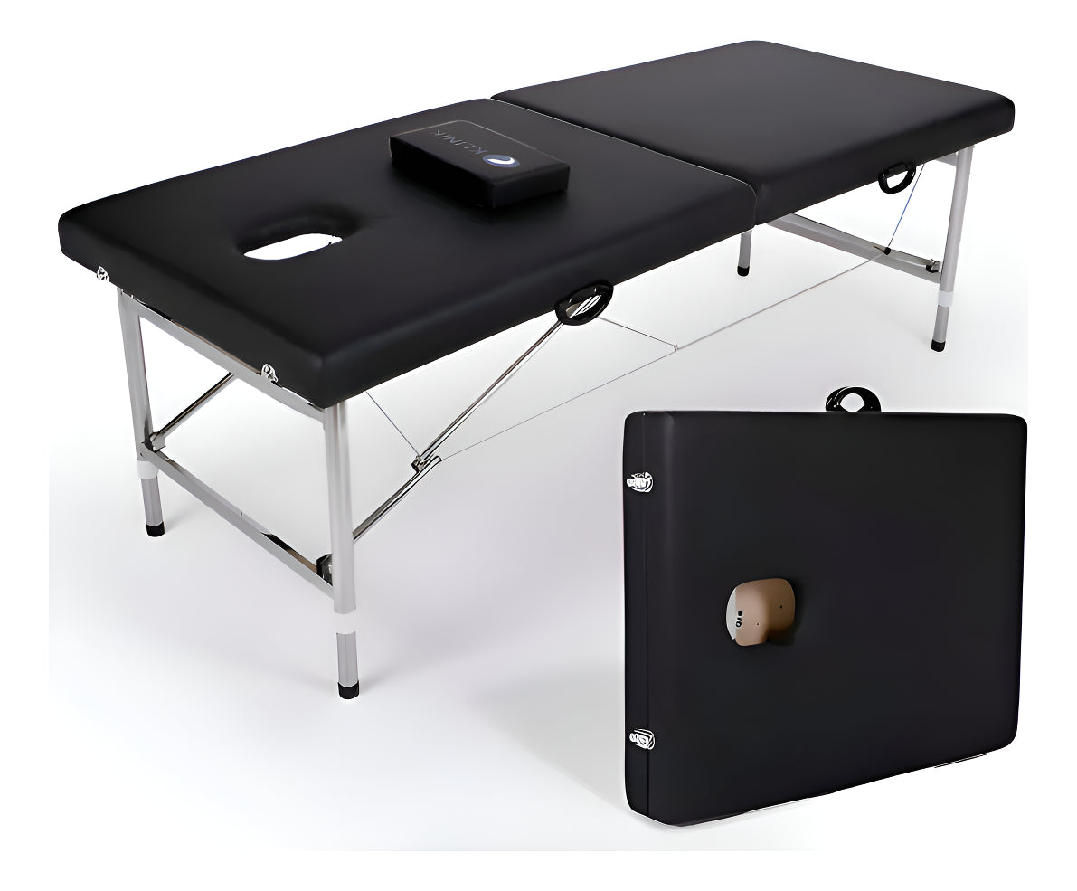 Camilla Cama Masajes Klinik 200kg Aluminio Plegable Acolchada Negro