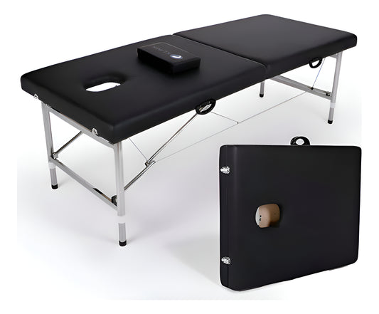 Camilla Cama Masajes Klinik 200kg Aluminio Plegable Acolchada Negro