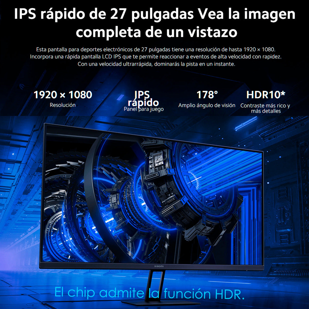 Xiaomi Gamer Monitor G27i 27in Fhd 1920*1080 Ips Dp A 165hz Negro