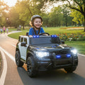 Auto Electrico Montable Niños Camioneta Jeep Policia Bateria Alta Duracion
