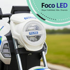 Moto Electrica Montable Niños Policia Bateria Alta Duracion Led Blanco