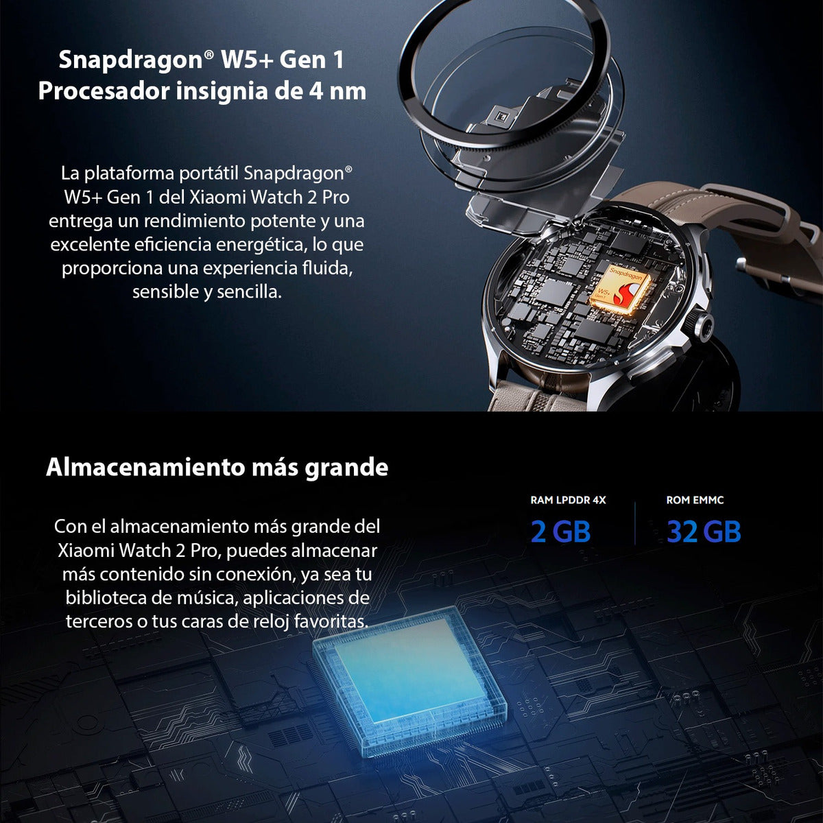 Xiaomi Watch 2 Pro Google Wearos Amoled Gps Sensores Negro Clásico