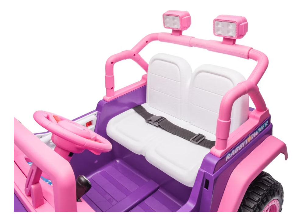 Auto Electrico Montable Jeep Niñas Todoterreno A Bateria De Alta Duracion Rosa