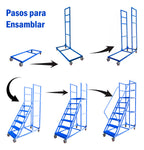 Escalera Industrial Tipo Avión De 10 Peldaños Con Plataforma De  2,5m 550kg