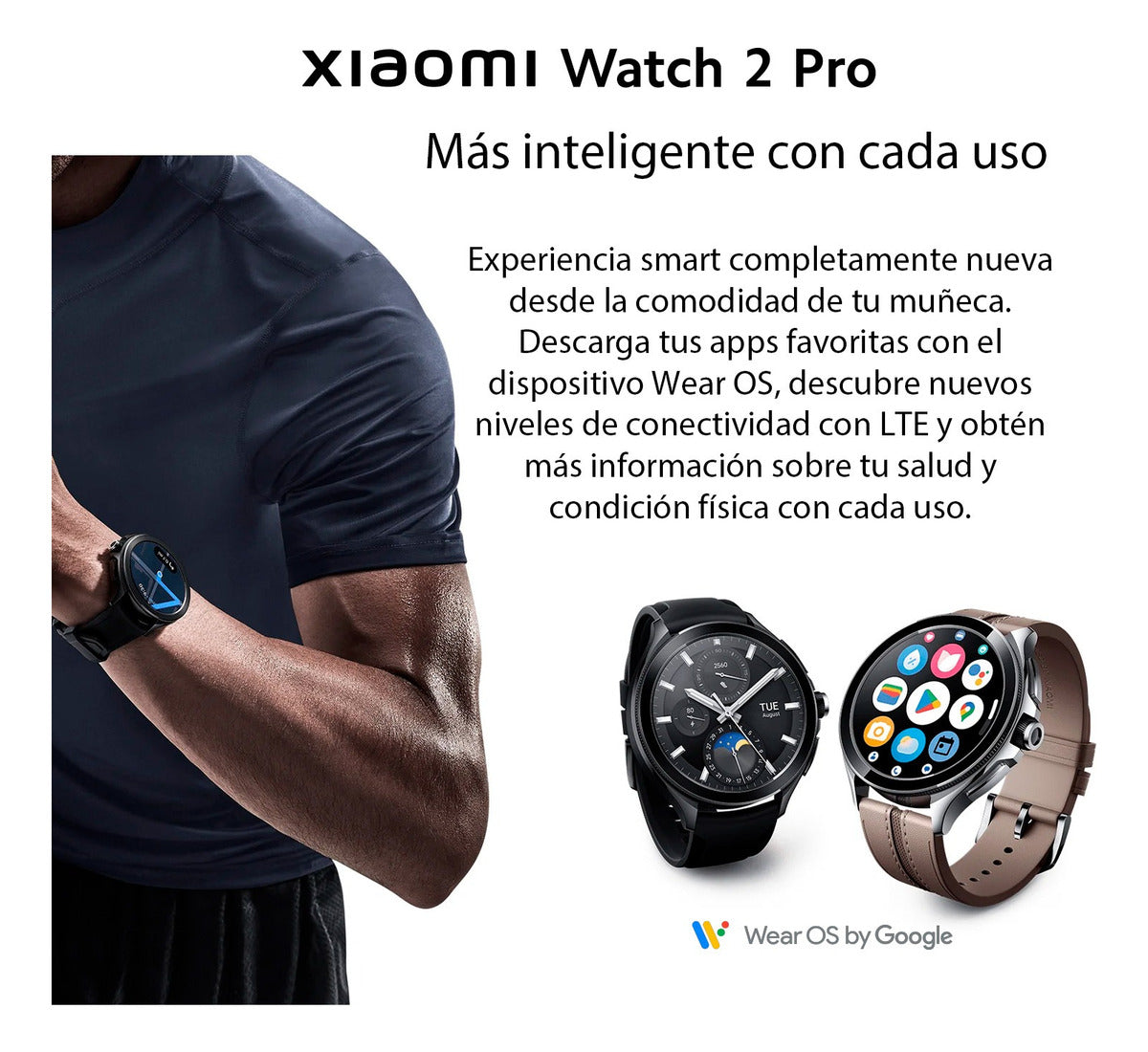 Xiaomi Watch 2 Pro Google Wearos Amoled Gps Sensores Negro Clásico