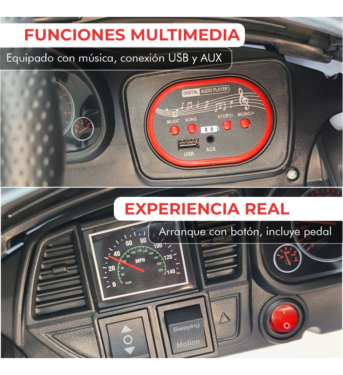 Auto Electrico Niños Toyota Lc300 Premium Auto Montable Blanco