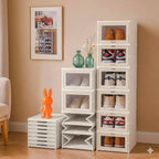 Zapatera Plegable Mueble Organizador De 6 Niveles Transparente