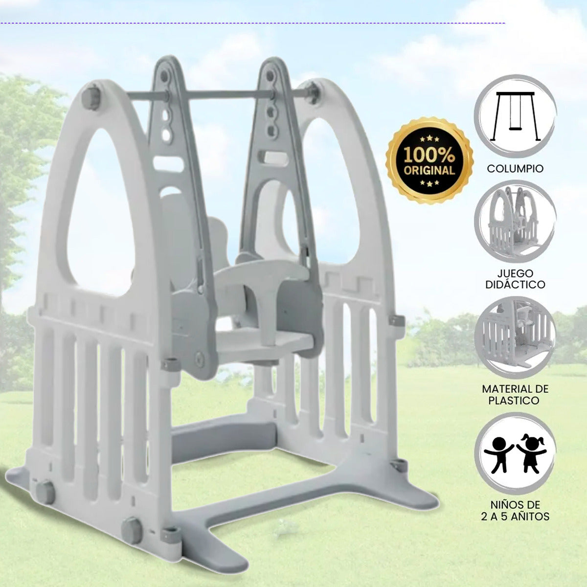 Columpio Bebé Ajustable Nubo De 4 Niveles Altura Juegos
