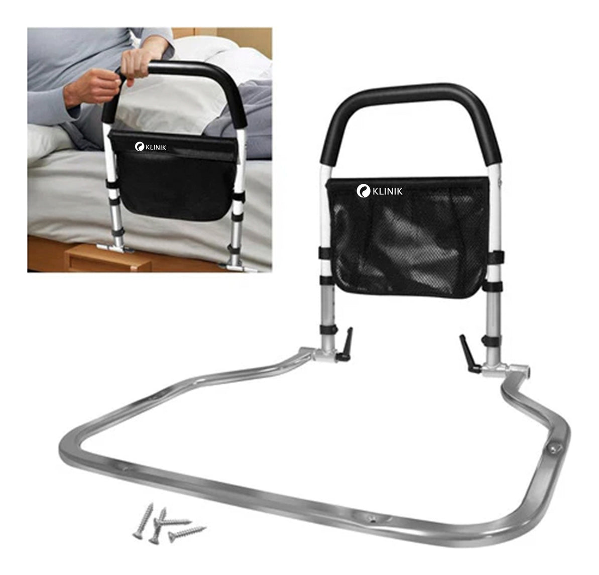 Barra De Apoyo Para Cama Reforzada Con Bolsa Organizadora