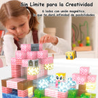 Bloques Magnéticos Tipo Minecraft 188 Pcs 8 Bloques De Luz Sakura