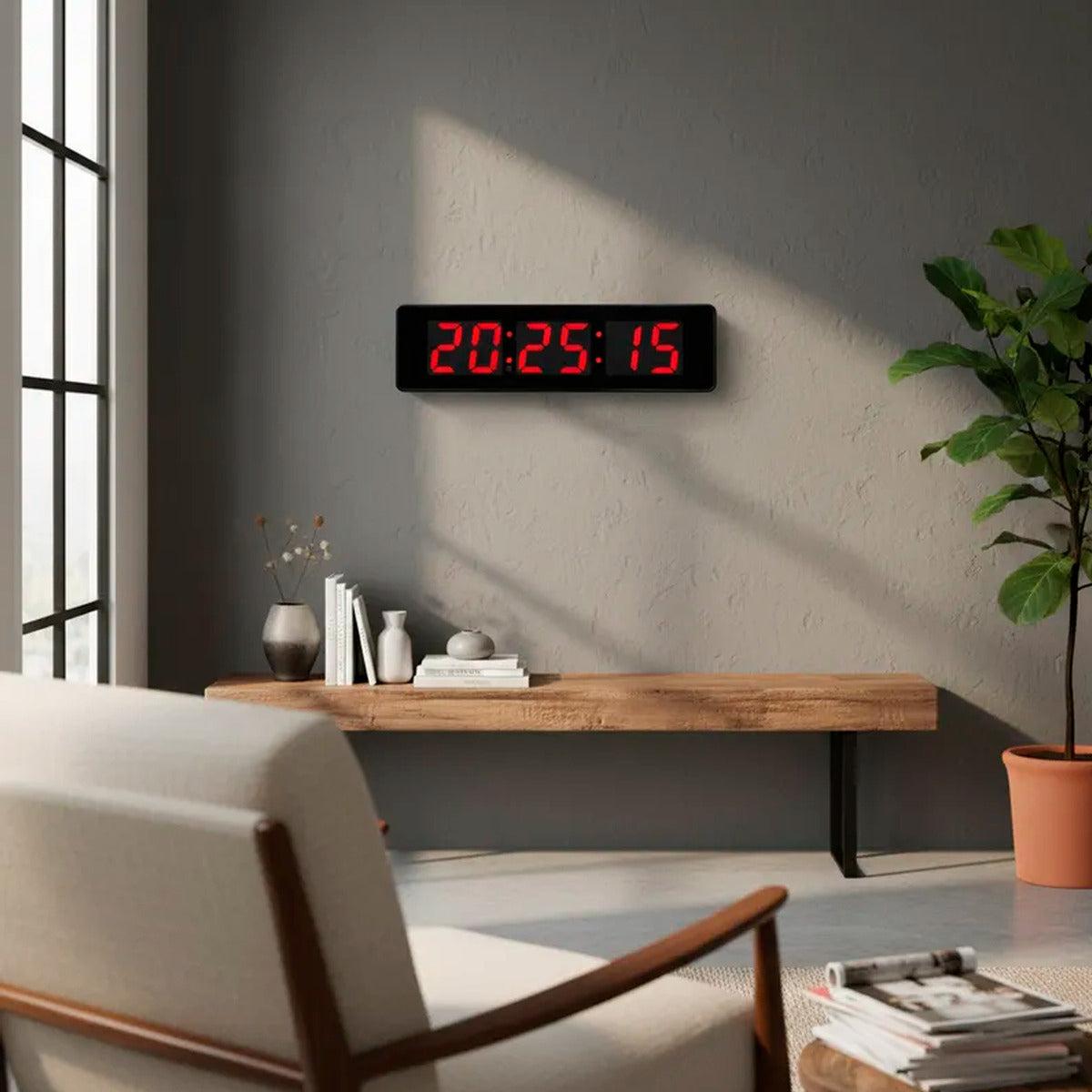 Reloj Digital Pared Led Con Cronometro Control Remoto Jh120