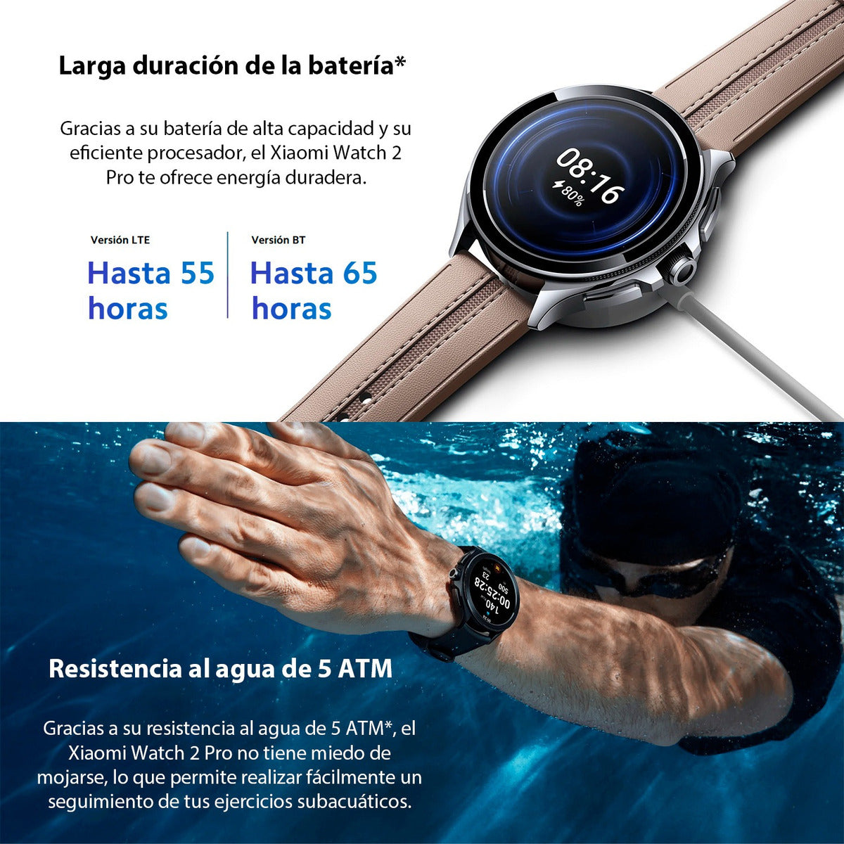 Xiaomi Watch 2 Pro Google Wearos Amoled Gps Sensores Negro Clásico