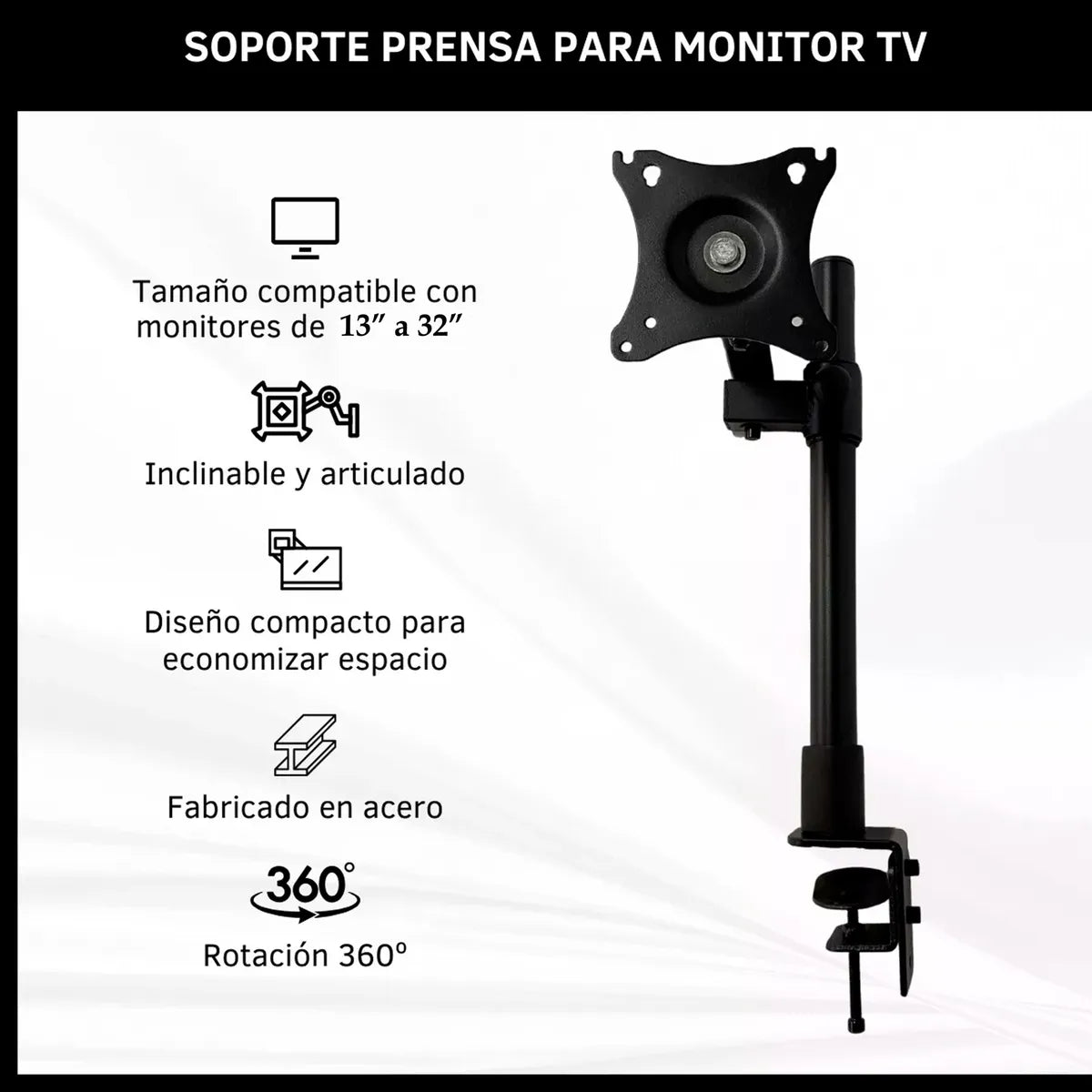 Soporte De Monitor Para Escritorio Articulado 17 A 32