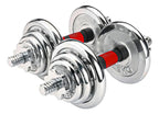 Set Mancuernas Cromado Ajustables 30 Kg Con Maletín
