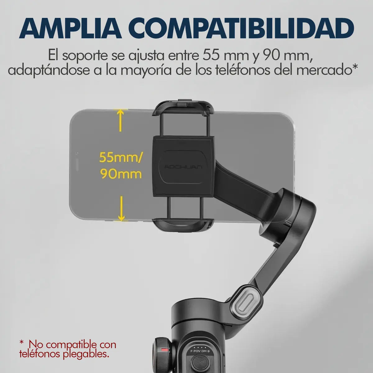Gimbal Aspor Smart XE 3 Ejes Negro Para Celular Estabilizador Plegable