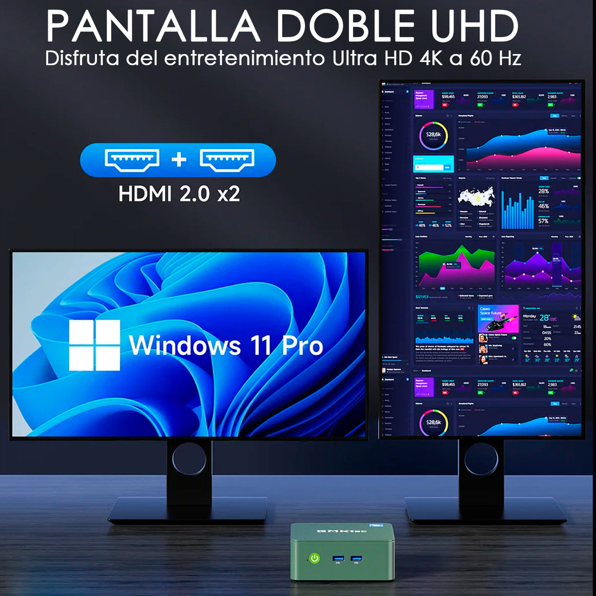 Mini Pc Gmktec M3 Plus N150 512gb 16gb 4k Dual Hdmi Ddr4