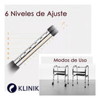 Andador Plegable con Asiento y Ruedas Aluminio Reforzado 150kg