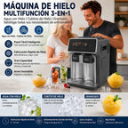 Maquina Fabricadora De Hielo Y Granizado 3 en 1 Pantalla Tactil