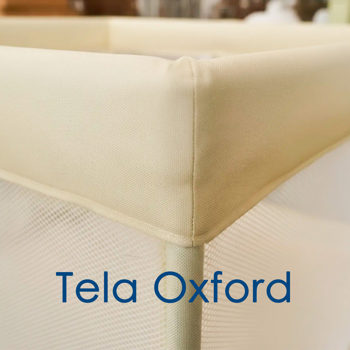 Corral Infantil Bebe Malla y Tela Oxford Con Pelota 120x120cm