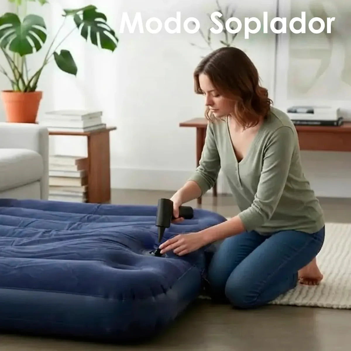 Aspiradora Y Soplador Para Auto Oficina 2en1 Turbo De 200watts 130mil/Rpm