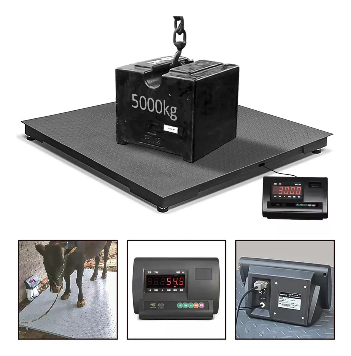 Balanza Plataforma Pesa Digital Industrial 5 Ton 1.5m X 1.5m