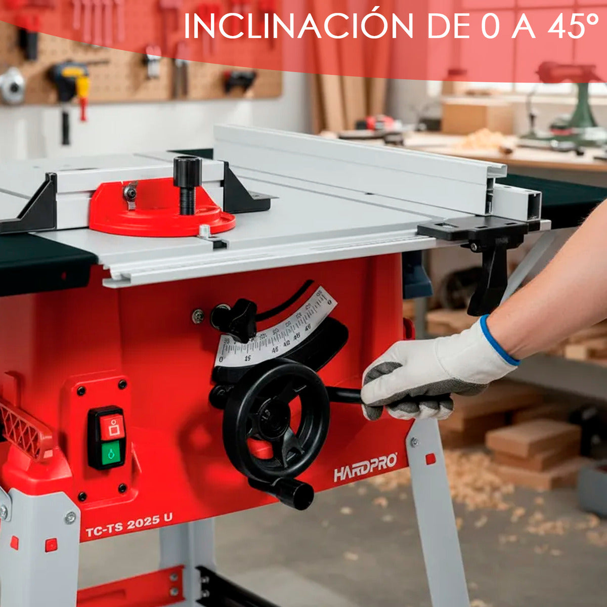 Sierra De Banco Vertical Mesa Herramienta De 2400w 4500rpm Con Disco 254mm