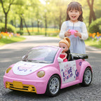 Auto Convertible A Control Remoto Muñeca Princesa Niña Batería Rosa
