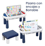 Mesa Y Silla Didáctica Aprendizaje 6 En 1 Bloques Y Dibujo