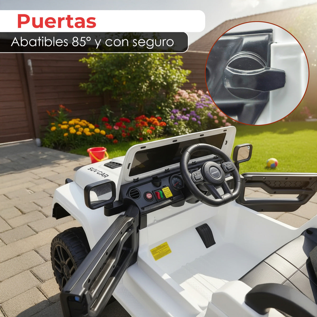 Auto Electrico Jeep Montable 4x4 Bateria Alta Duracion 12v