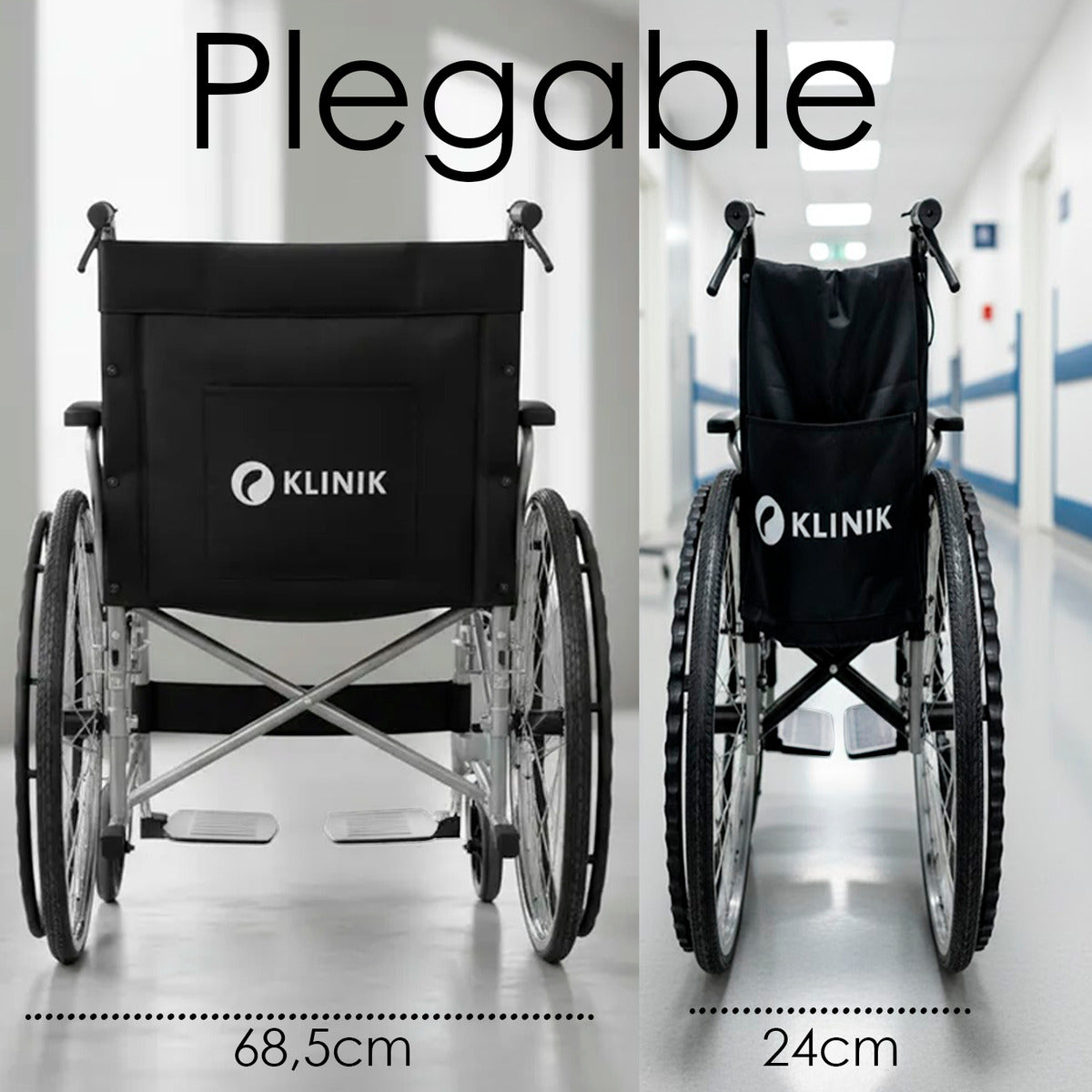 Silla De Ruedas Geriatrica Medica Con Freno Plegable 45cm