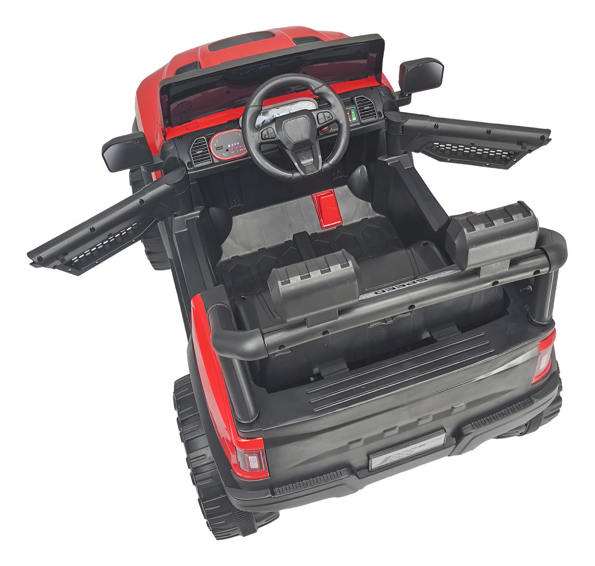 Auto Electrico Niños Camioneta Jeep 4x4 Ram Bateria Alta Duracion Rojo