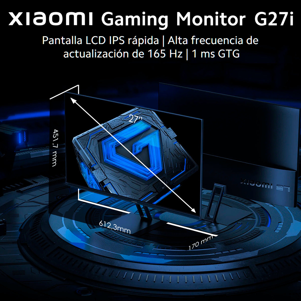 Xiaomi Gamer Monitor G27i 27in Fhd 1920*1080 Ips Dp A 165hz Negro