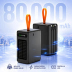 Power Bank Solar 80.000mah Bateria Portatil  Carga Rapida 22.5w