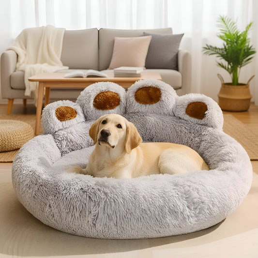 Cama Perro Premium Aspor Pata Lavable Antiestrés 90cm Gris Oscuro